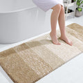 OLANLY Bathroom Runner Rugs 54x24, Extra Soft Absorbent Microfiber Bath Rugs, Rubber Backing, Quick Dry, Machine Washable Bath Mats for Bathroom Floor, Tub and Shower, Home Decor Accessories, Tan