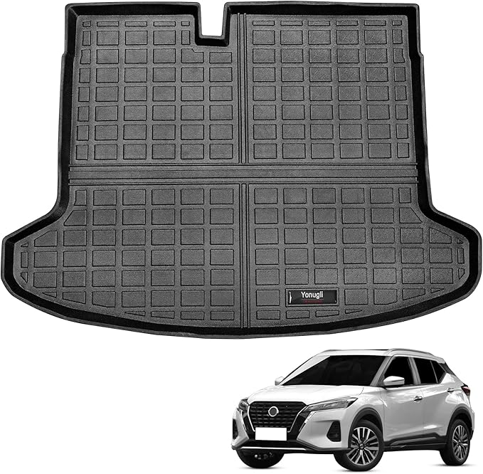 Custom Car Cargo Mats Trunk Liner All Weather TPE Protection Mat Accessories (for 2018-2024 Nissan Kicks)