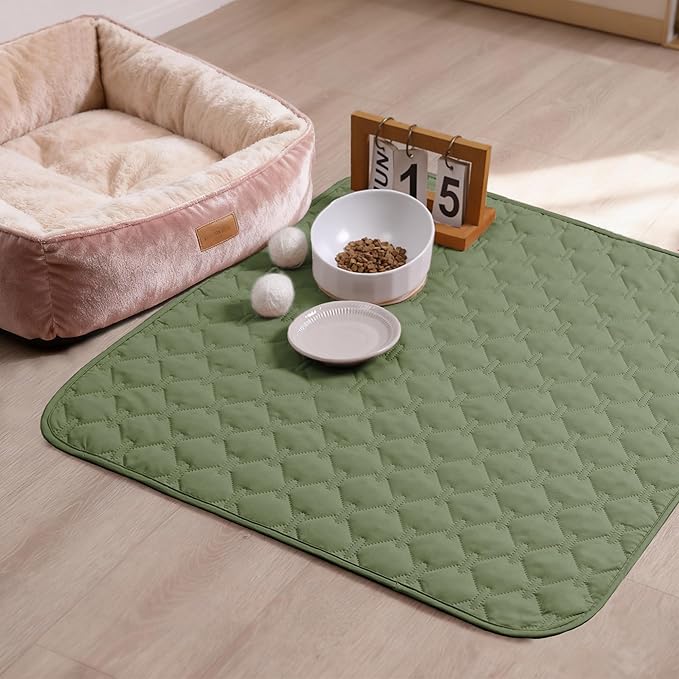 gogobunny 100% Double-Sided Waterproof Dog Bed Cover Pet Blanket Sofa Couch Furniture Protector for Puppy Large Dog Cat, Reversible (30x30 Inch (Pack of 1), Dark Green/Light Green)