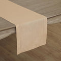 Solino Home Linen Table Runner 36 Inches - 100% Pure Linen Beige Hemstitch Table Runner 14 x 36 Inch Ideal for Dresser and Coffee Tables - Christmas, New Year - Classic Hemstitch