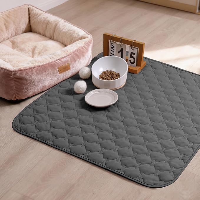 gogobunny 100% Double-Sided Waterproof Dog Bed Cover Pet Blanket Sofa Couch Furniture Protector for Puppy Large Dog Cat, Reversible (30x30 Inch (Pack of 1), Dark Grey/Light Grey)