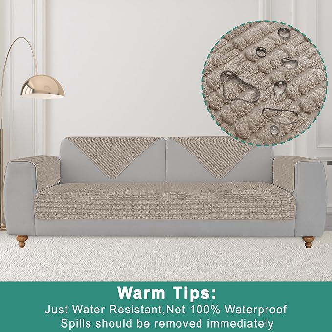 Foxdecor Couch Arm Covers Sofa Arm Covers, Arm Chair Covers Set of 2, Non-Slip Chair Arm Covers, Arm Rest Cover for Sofa, Armchair Slipcovers Couch Protector (Brown 26x26 inch)