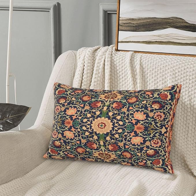 William Morris Vintage Floral 20x12 inches Throw Pillow Covers Cushion Covers for Couch Home Bed Living Room Decorative Pillow Cases