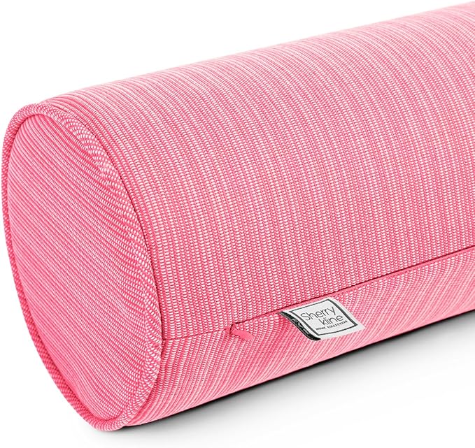 Sherry Kline Island Breeze Indoor/Outdoor Neckroll with Cord, Hot Pink 2 Count