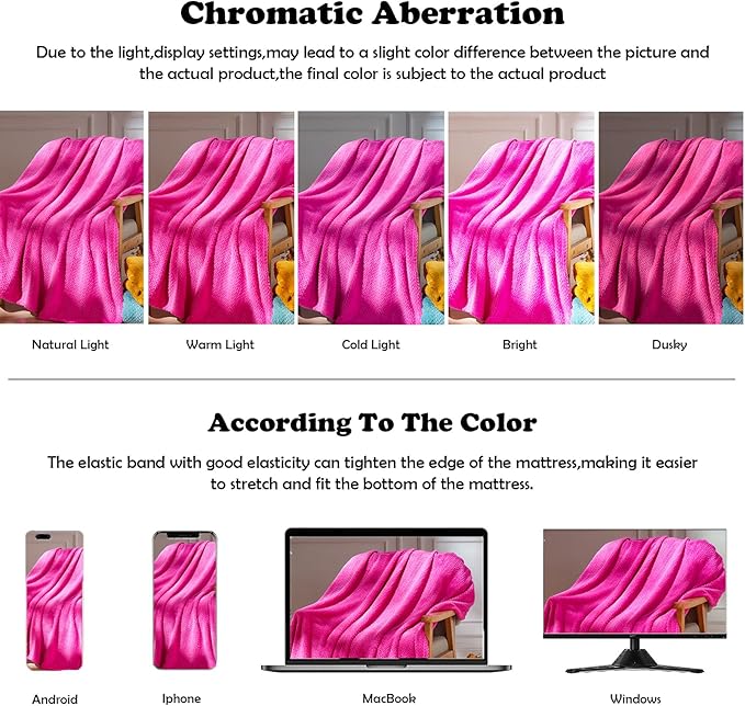 NEWCOSPLAY Super Soft King Blanket Hot Pink Premium Silky Flannel Fleece Leaves Pattern Lightweight Bed Blanket All Season Use (Hot Pink, King(90"x110"))
