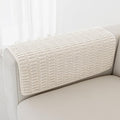 Foxdecor Couch Arm Covers Sofa Arm Covers, Arm Chair Covers Set of 2, Non-Slip Chair Arm Covers, Arm Rest Cover for Sofa, Armchair Slipcovers Couch Protector (Cream 18x28 inch)