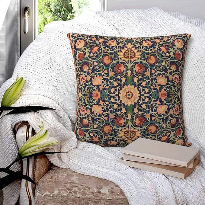 William Morris Vintage Floral 20x20 inches Throw Pillow Covers Cushion Covers for Couch Home Bed Living Room Decorative Pillow Cases
