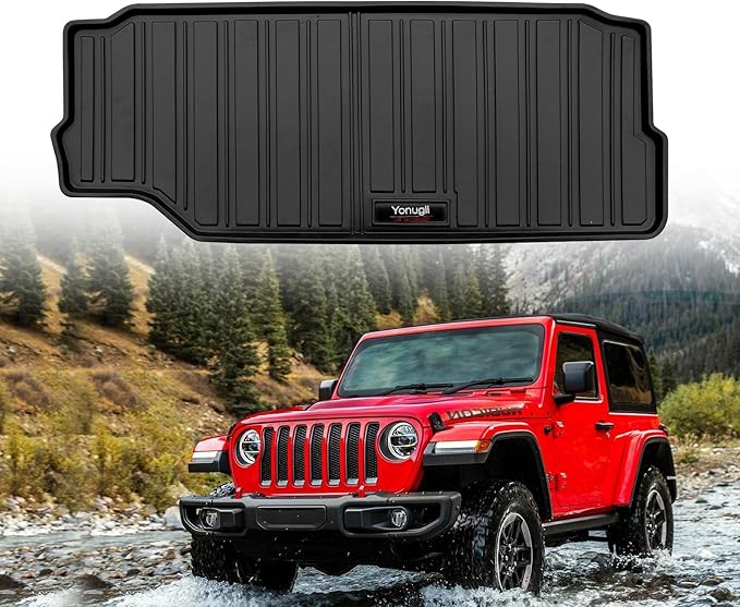 Custom Car Cargo Mats Trunk Liner All Weather TPE Protection Mat Accessories (for 2018-2026 Jeep Wrangler JL 2 Door)