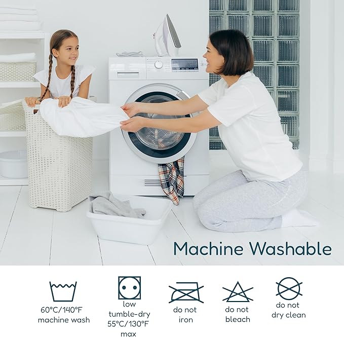 DreamOasis Waterproof Mattress Protector Queen Size - Premium Bamboo Viscose, Super Soft, Breathable, Machine Washable, Noiseless Bed Mattress Cover - White