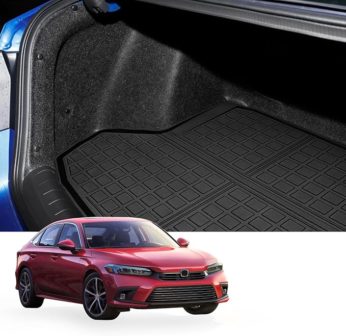 Custom All Weather Car Cargo Mats Trunk Liner for 2016-2025 2026 Honda Civic Sedan Accessories (Only Fit Sedan,Not Fit Hatchback)
