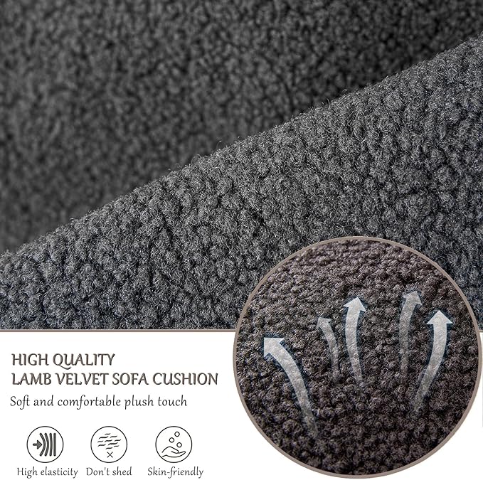 Armrest Cover, Recliner Chair Protector, Furniture Protector Slip, Side Storage Pocket, Stretch Armchair Couch Arm Rest Cover for Recliner, Chair, Sofa (Dark Gray,1 Seater(3pcs))