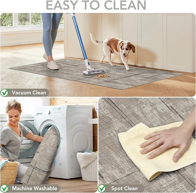 Office Chair Mat for Hardwood Floor&Tile Floor,36"X 48" Heavy Duty Desk Chair Mat for Hard Floors,Under Desk Rug for Rolling Computer Chair,Anti Slip,Low Pile Carpet Floor-Khaki