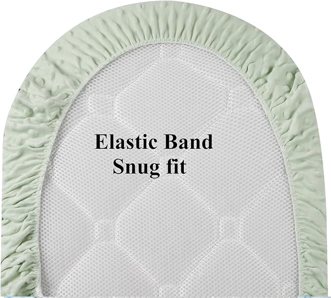 Dot Bassinet Sheet Set 2 Pack Stretch Fitted Bedside Sleeper Bassinet Sheets Sheets,Ultra Soft, for Baby Girls and Boys Light Green Dinosaur