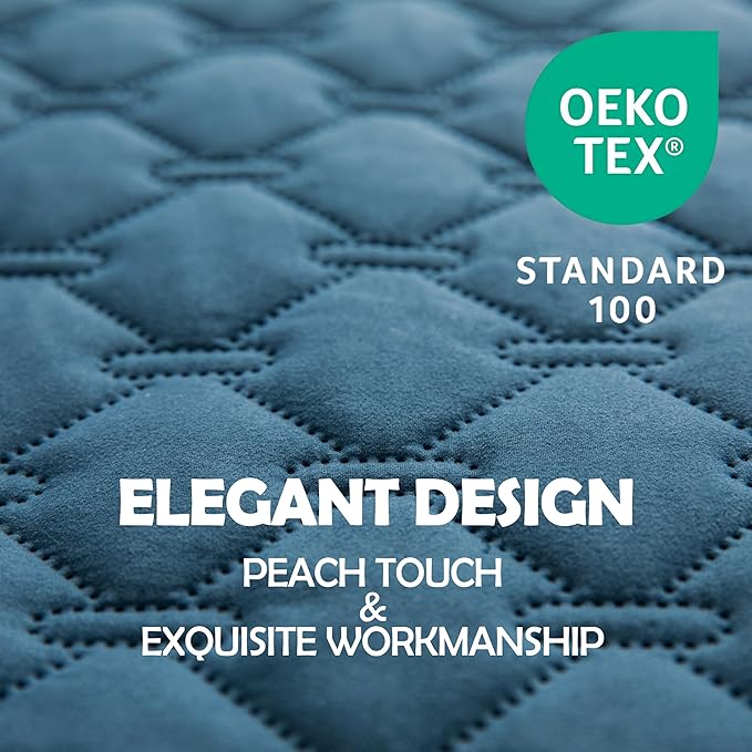 gogobunny 100% Double-Sided Waterproof Dog Bed Cover Pet Blanket Sofa Couch Furniture Protector for Puppy Large Dog Cat, Reversible (30x70 Inch (Pack of 1), Dark Blue/Light Blue)