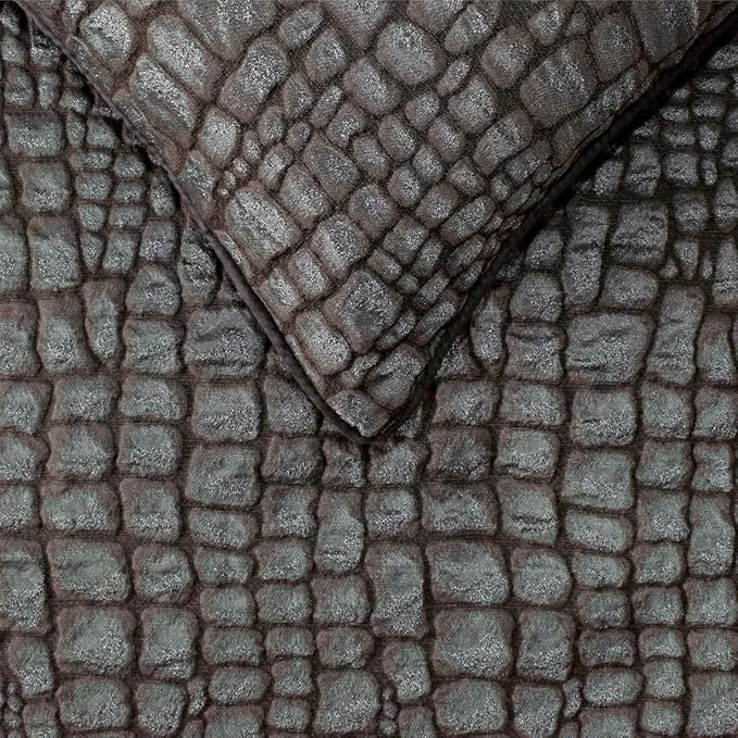 The HomeCentric King/Queen/Twin Blue & Grey Designer CA King 86"x18" Bed Runner Without Pillow Cover, Animal Mystery Bed Scarf on Silk Fabric - Animal Mystery