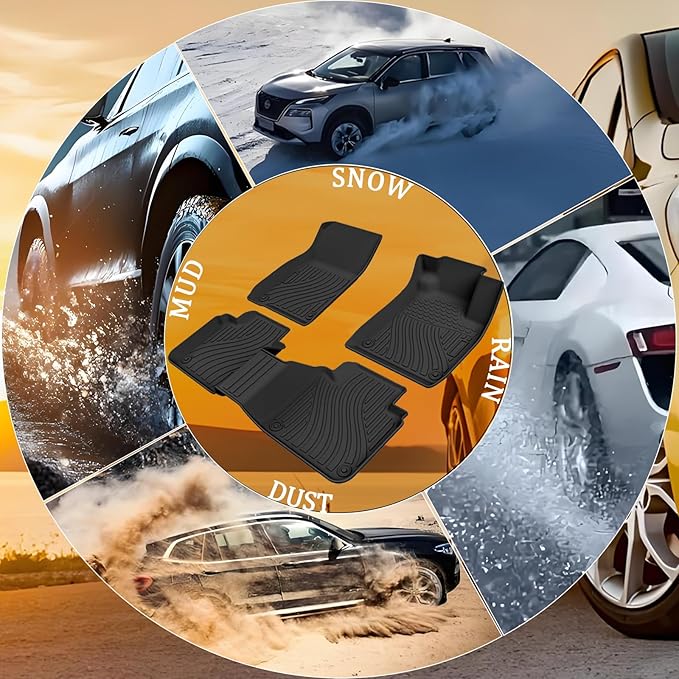CRV Floor Mats Compatible with 2023-2026 Honda CR-V (Include Hybrid)，All Weather Protection Waterproof Durable Anti-Slip Odorless Custom-fit TPE Floor Liner Front and Rear Row Set