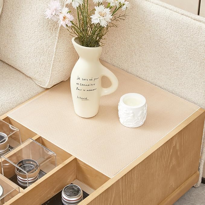 100% EVA Shelf Liner for Kitchen Cabinet, 20" x 240" Drawer Liners Non Adhesive Non Slip Waterproof Plastic Paper, Dresser Pantry Bathroom Refrigerator Protector, Clear