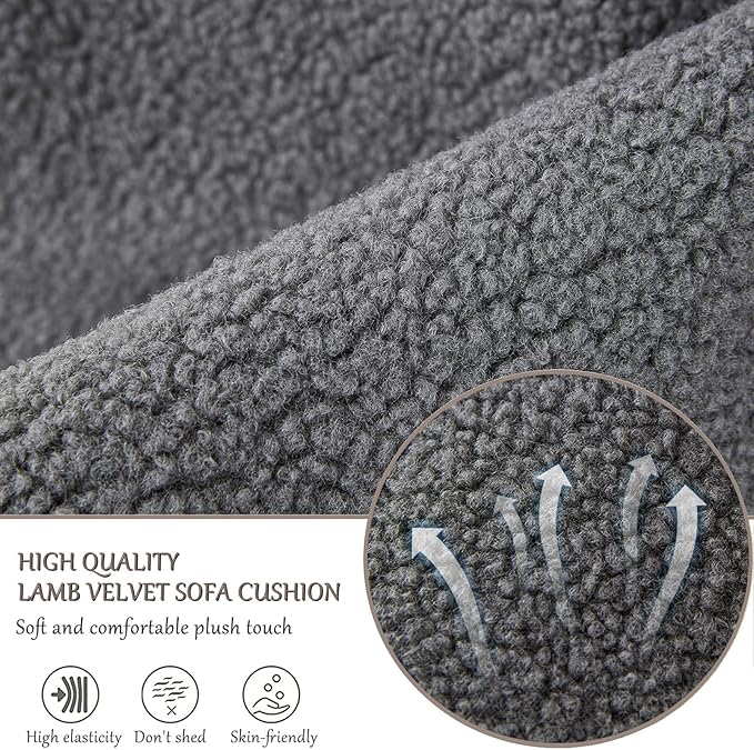 Armrest Cover, Recliner Chair Protector, Furniture Protector Slip, Side Storage Pocket, Stretch Armchair Couch Arm Rest Cover for Recliner, Chair, Sofa (Light Gray,1 Seater(3pcs))