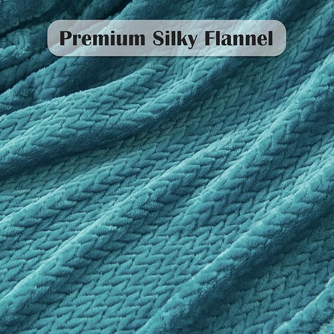 NEWCOSPLAY Super Soft King Blanket Dark Blue Premium Silky Flannel Fleece Leaves Pattern Lightweight Bed Blanket All Season Use (Dark Blue, King(90"x110"))