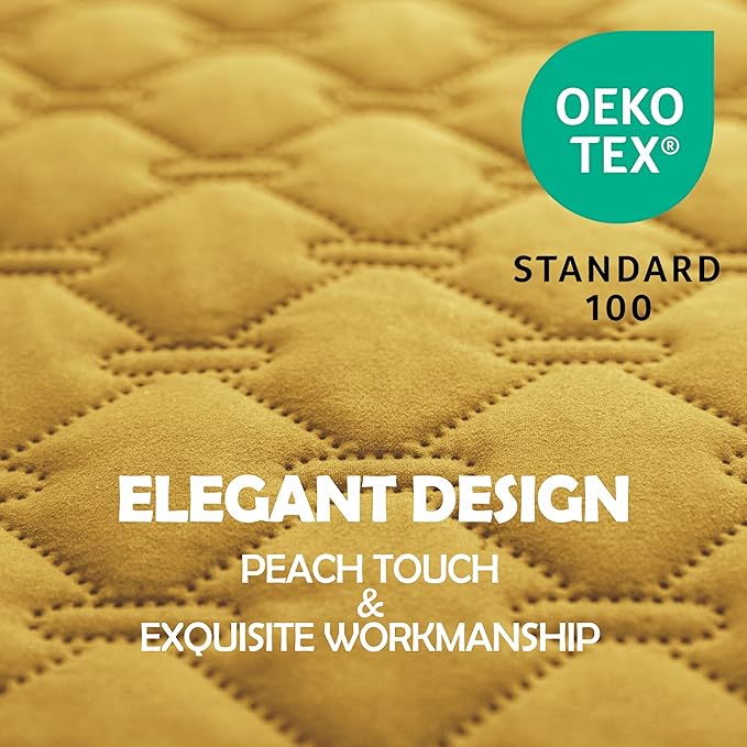 gogobunny 100% Double-Sided Waterproof Dog Bed Cover Pet Blanket Sofa Couch Furniture Protector for Puppy Large Dog Cat, Reversible (30x70 Inch (Pack of 1), Dark Yellow/Light Yellow)