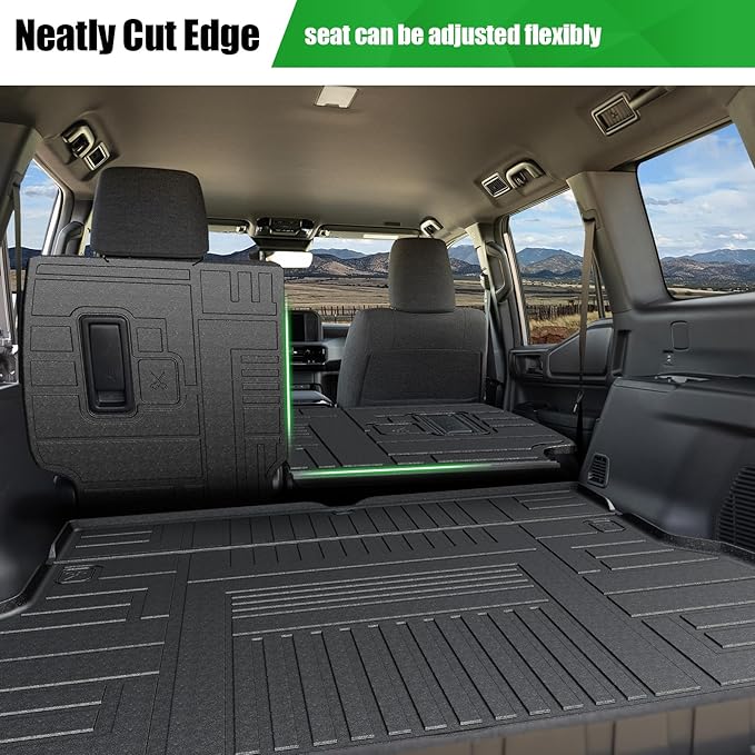 Cargo Mat for Toyota Land Cruiser 2026 2025 2024, Trunk Mat with Backrest Mat All Weather Protection Cargo Liner Replacement for 2025 Toyota Land Cruiser Accessories