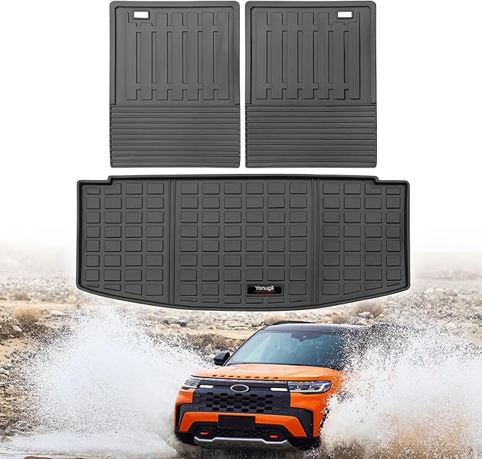 Custom for 2020-2025 2026 Ford Explorer Cargo Mats Trunk Liner and 3rd Rear Seat Backrest Mat All Weather TPE Protection Mat Accessories (for 2020-2026 Ford Explorer)