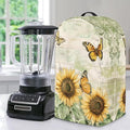 Sunflower Butterfly Art Blender Cover Turtle Mixer Hood Cover Dust Cover Washable Appliance Cloth Protector with Top Handle Proof with Durable Handle