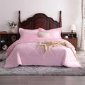 7-Piece Queen Comforter Set with Sheets – Soft and Breathable All-Season Queen Bed in a Bag, Down Alternative Comforter Set Solid Color All Season, Pink
