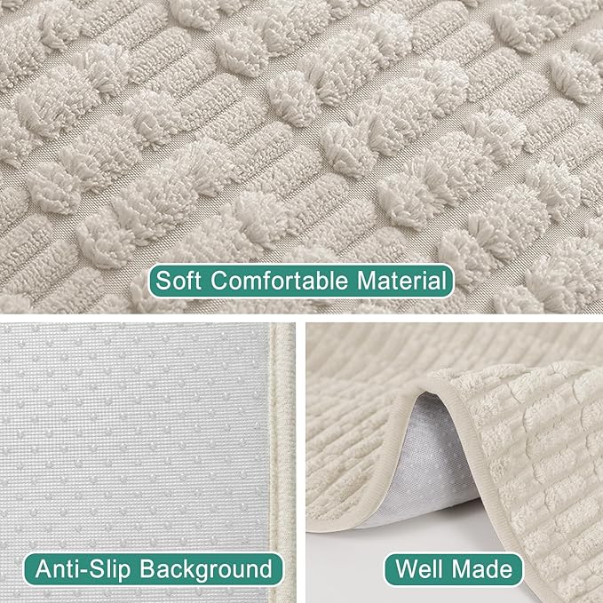 Foxdecor Couch Arm Covers Sofa Arm Covers, Arm Chair Covers Set of 2, Non-Slip Chair Arm Covers, Arm Rest Cover for Sofa, Armchair Slipcovers Couch Protector (Cream 18x28 inch)