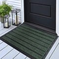 ubdyo Extra Durable Door Mat - Dirt Trapping Outdoor Welcome Mats - Non-Slip Outdoor Indoor Entrance - Low Profile Front Doormat (30" x 17", Bright Green)