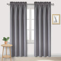 DWCN Blackout Curtains for Bedroom – Thermal Insulated Room Darkening Drapes for Living Room, Grey, W 42 x L 84 Inch, Set of 2 Rod Pocket Curtain Panels