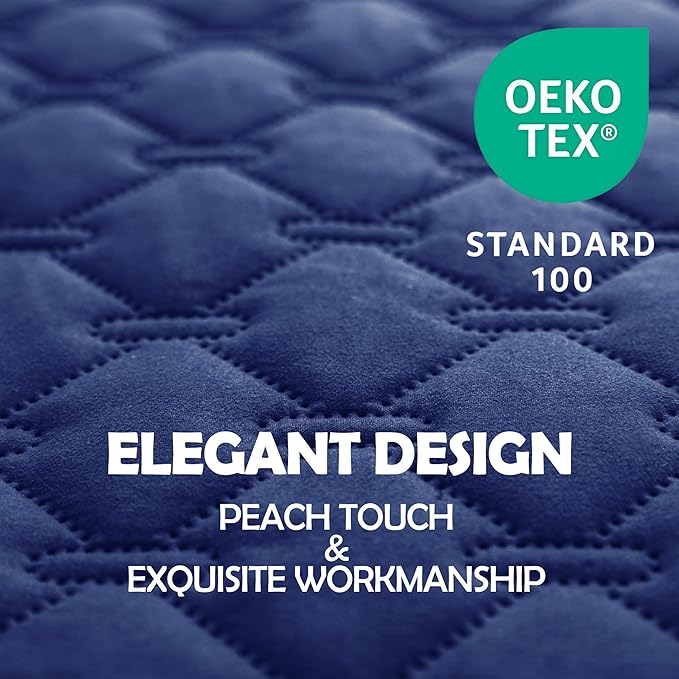 gogobunny 100% Double Sided Waterproof Dog Blanket Soft Pet Bed Cover Reversible Protect Furniture Couch Sofa Car for Puppy Large Dog Cat (Dark Navy/Light Navy, 68x82 Inch (Pack of 1))