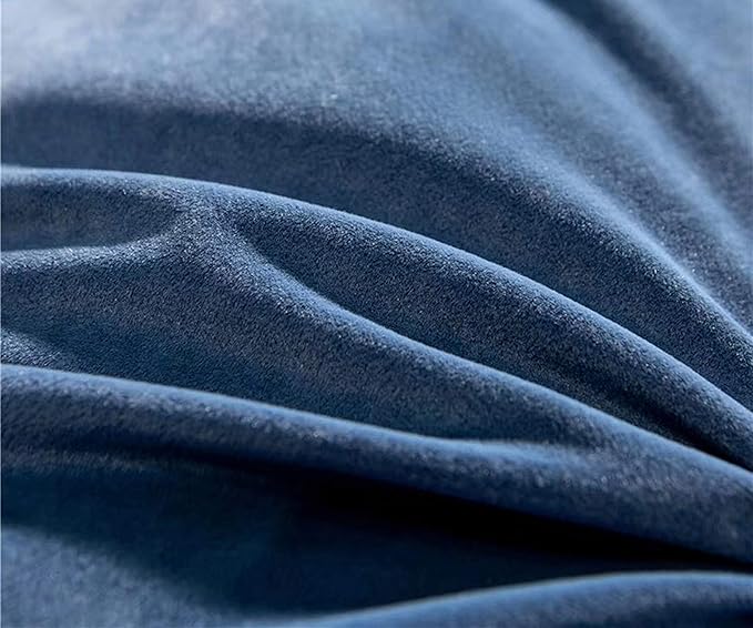 Triangular Reading Bed Rest Pillow Large Bolster Cushion Headboard Backrest Wedge Pillow with Removable Cover and Two Large Side Pockets (Steel Blue, 47 x 8 x 20 inches)