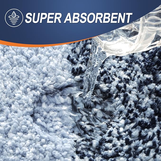 OLANLY Bathroom Runner Rugs 70x24, Extra Soft Absorbent Microfiber Bath Rugs, Rubber Backing, Quick Dry, Washable Bath Mats for Bathroom Floor, Tub and Shower, Home Decor Accessories, Navy Blue