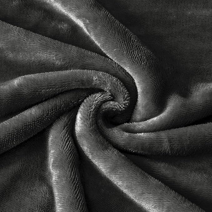 BEDELITE Body Pillow Cover with Zipper Closure, Super Soft and Cozy Fuzzy Fleece Pillowcase 20 x 54 Inches, Luxury Fluffy Plush Long Body Pillow Pillowcase for All Seasons(Dark Gray)