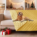 gogobunny 100% Double-Sided Waterproof Dog Bed Cover Pet Blanket Sofa Couch Furniture Protector for Puppy Large Dog Cat, Reversible (52x82 Inch (Pack of 1), Dark Yellow/Light Yellow)