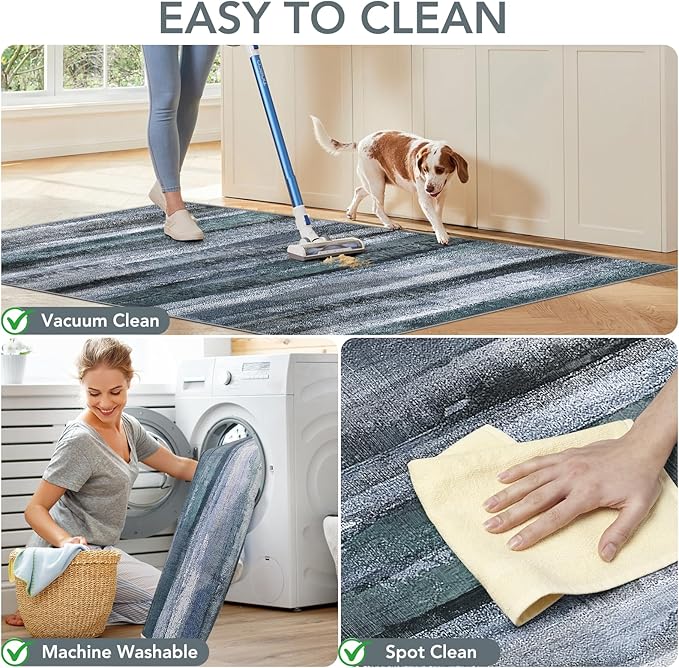 Office Chair Mat for Hardwood Floor&Tile Floor,48"X 60" Heavy Duty Desk Chair Mat for Hard Floors,Under Desk Rug for Rolling Computer Chair,Anti Slip,Low Pile Carpet Floor-Abstract Dark Grey