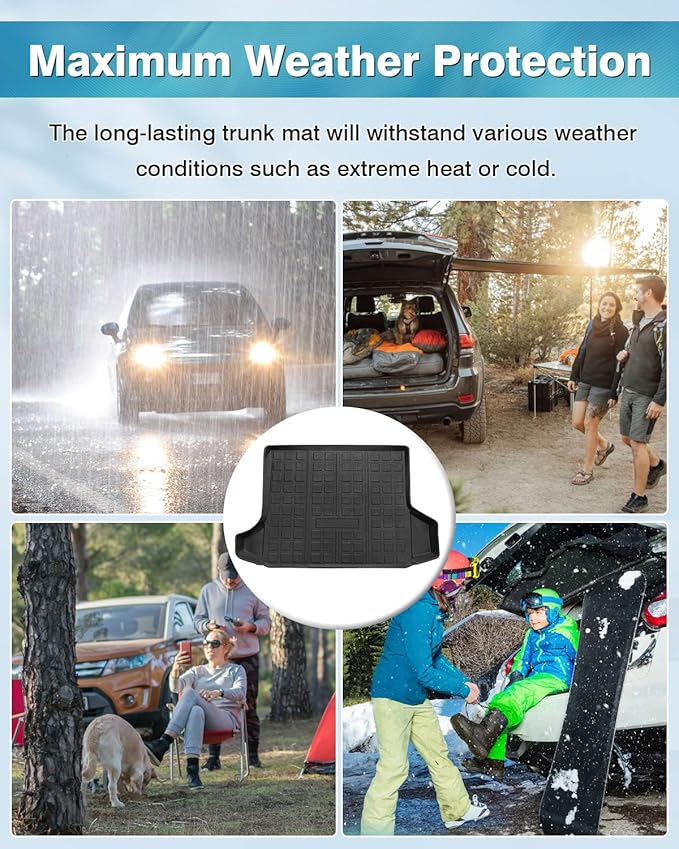 Mixsuper Cargo Liner for Chevrolet Equinox/GMC Terrain 2018-2024, Trunk Mat All Weather Cargo Mat Anti-Slip Rear Trunk Liner Black