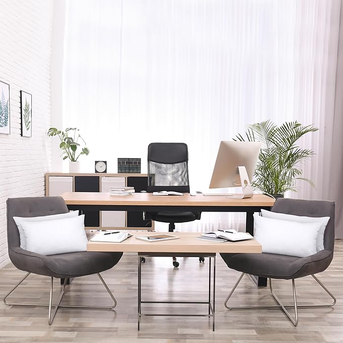 Utopia Bedding Throw Pillows (Set of 4, White), 14 x 22 Inches Pillows for Sofa, Bed and Couch Decorative Stuffer Pillow