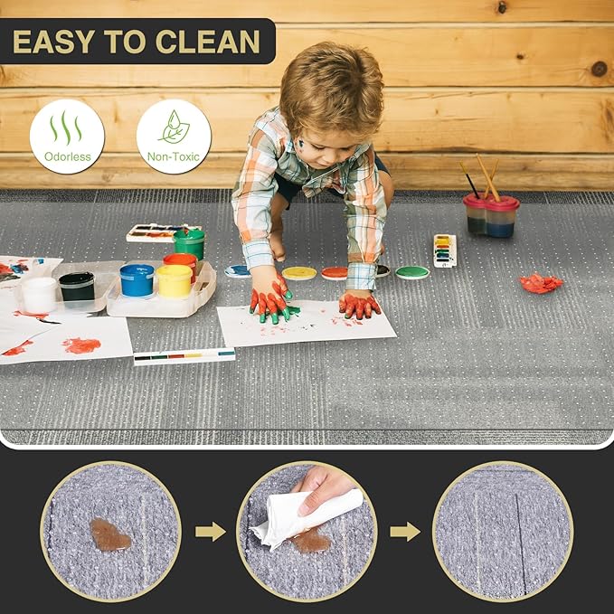 36”x 48” Carpet Floor Mat for Office Chair, Clear Desk Chair Floor Mat for Carpet for Medium/Low Pile, HeavyDuty Chair Mats for Carpeted Floors, Studded Desk Mat for Carpets for Homes and Offices