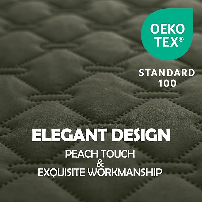 gogobunny 100% Double Sided Waterproof Dog Blanket Soft Pet Bed Cover Reversible Protect Furniture Couch Sofa Car for Puppy Large Dog Cat (Dark Olive/Light Olive, 30x30 Inch (Pack of 1))