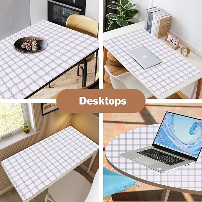 Drawer and Shelf Liner for Kitchen Cabinet: 23.6 in X 20 Ft Non Slip Waterproof Shelf Paper Non Adhesive Refrigerator Liners White Square Easy Liners for Bathroom Cupboard with Knife Tape Measure