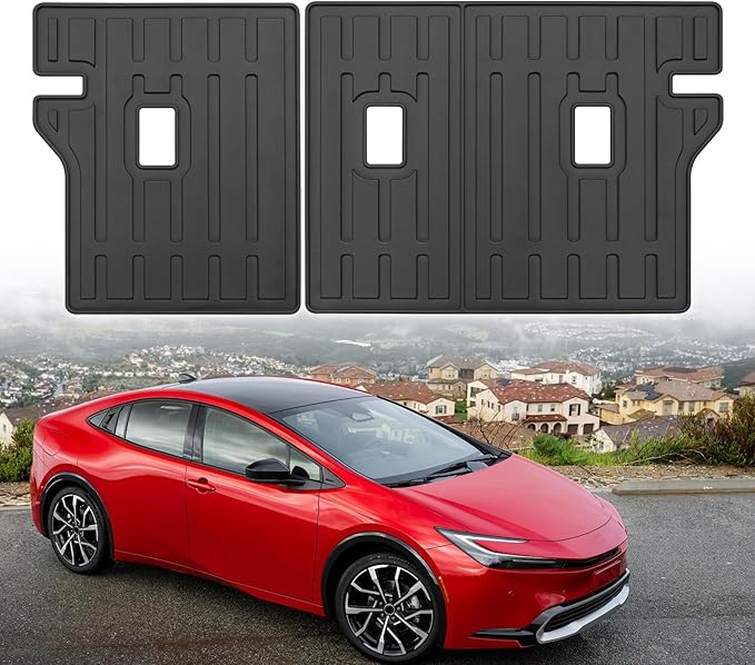 Custom for 2023-2025 2026 Toyota Prius & Prius Prime Hatchback (PHEV) Rear Seat Backrest Mats All Weather TPE Protection Mat Accessories (for 2023-2026 Toyota Prius Backrest Mats)
