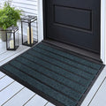 ubdyo Extra Durable Door Mat - Dirt Trapping Outdoor Welcome Mats - Non-Slip Outdoor Indoor Entrance - Low Profile Front Doormat (30" x 17", Bright Blue)