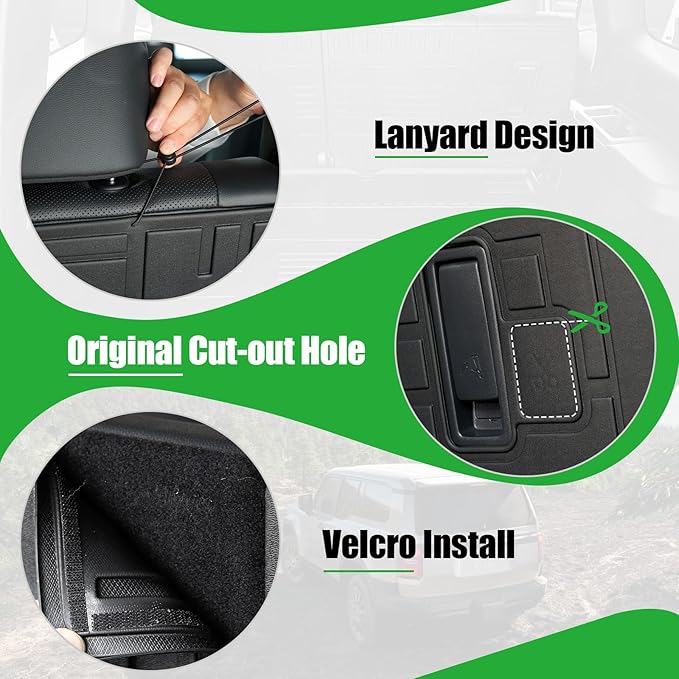 Cargo Mat for Toyota Land Cruiser 2026 2025 2024, Trunk Mat with Backrest Mat All Weather Protection Cargo Liner Replacement for 2025 Toyota Land Cruiser Accessories