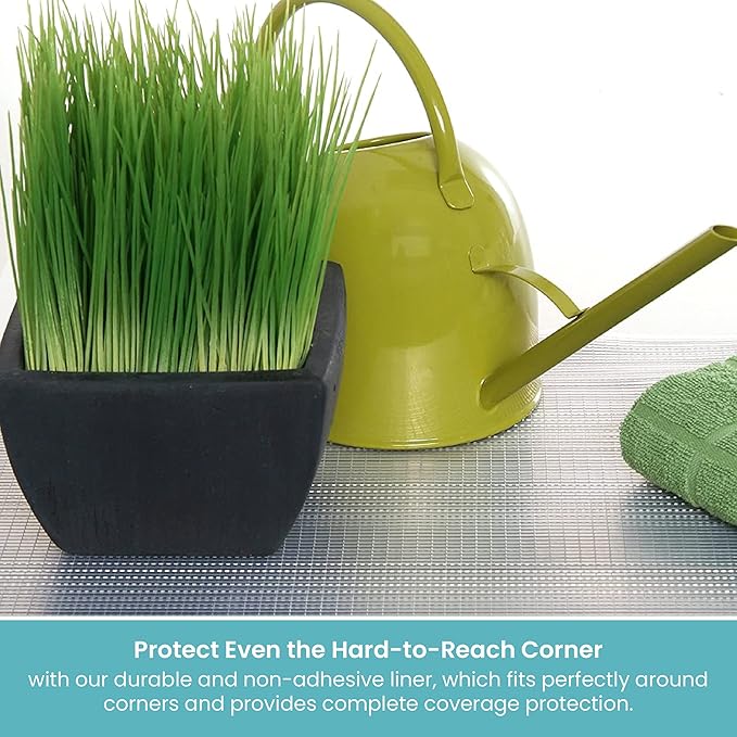 Con-Tact Brand Adhesive Zip-N-Fit Solid Grip Drawer 18" x 4', Ribbed Clear, 6 Count