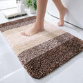 OLANLY Bathroom Rug Mat 24x16, Extra Soft and Absorbent Microfiber Bath Rugs, Non-Slip Plush Shaggy Bath Carpet, Machine Wash Dry, Bath Mats for Bathroom Floor, Tub and Shower, Brown