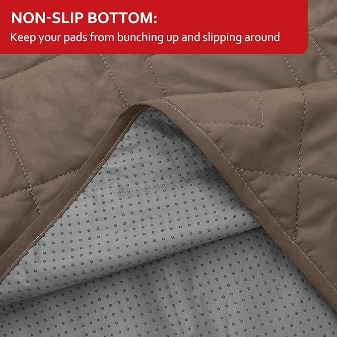 Moonsea Waterproof Blanket Dog Bed Cover with Non-Skid Bottom, Couch Cover for Dogs, Mattress Protector Furniture Protector, Bed Couch Sofa(102" X 82"), Chocolate