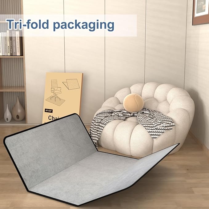 Placoot Heavy Duty Office Chair Mat for Carpet and Hardwood Floor Corduroy Surface Desk Chair Mat Rug 36'' x 48'' Jacquard Woven Surface Floor mats for Office Home