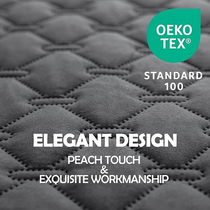 gogobunny 100% Double-Sided Waterproof Dog Bed Cover Pet Blanket Sofa Couch Furniture Protector for Puppy Large Dog Cat, Reversible (30x30 Inch (Pack of 1), Dark Grey/Light Grey)